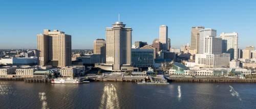 Aerial view of New Orleans, Louisiana, on a bright winter morning—highlighting the city's charm and ranking it among the best affordable neighborhoods for comfortable living.