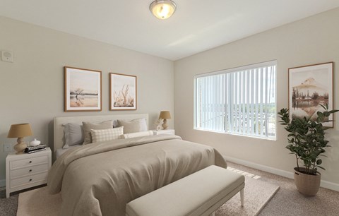 Bedroom at Briar Park 55+ Apartments, Atlanta, GA 30331