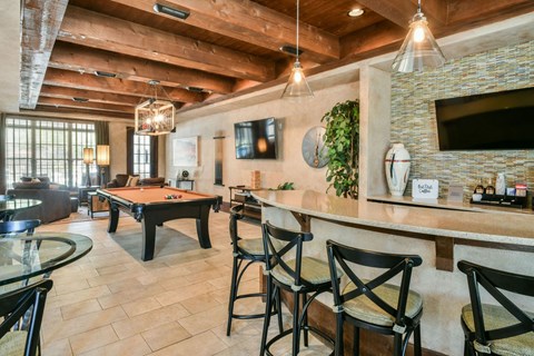 Gorgeous Intimate Resident Clubhouse with WiFi Cyber Cafe, TV, Bar Tables and Chairs at Ashby at Ross Bridge, Hoover