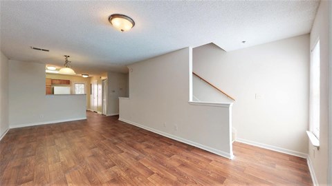 Spacious living rooms at Park Place in Birmingham, Alabama