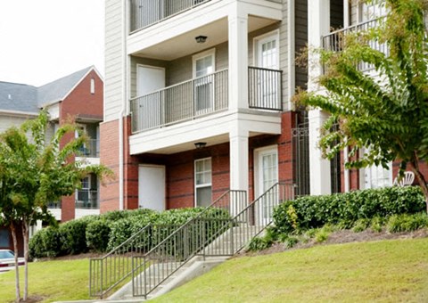Private balconies and patios at Park Place in Birmingham, Alabama